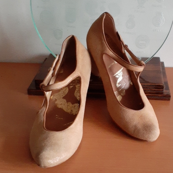 Tracey Neuls Handmade Suede May Jane Heels 38 - Picture 2 of 8
